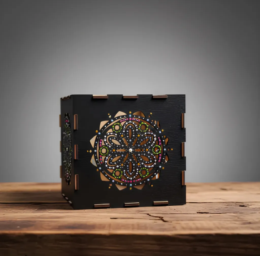 Caja Cuadrada en Madera