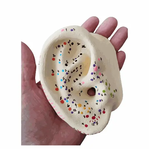 Orejas (pabellones) con puntos para Auriculoterapia (2)